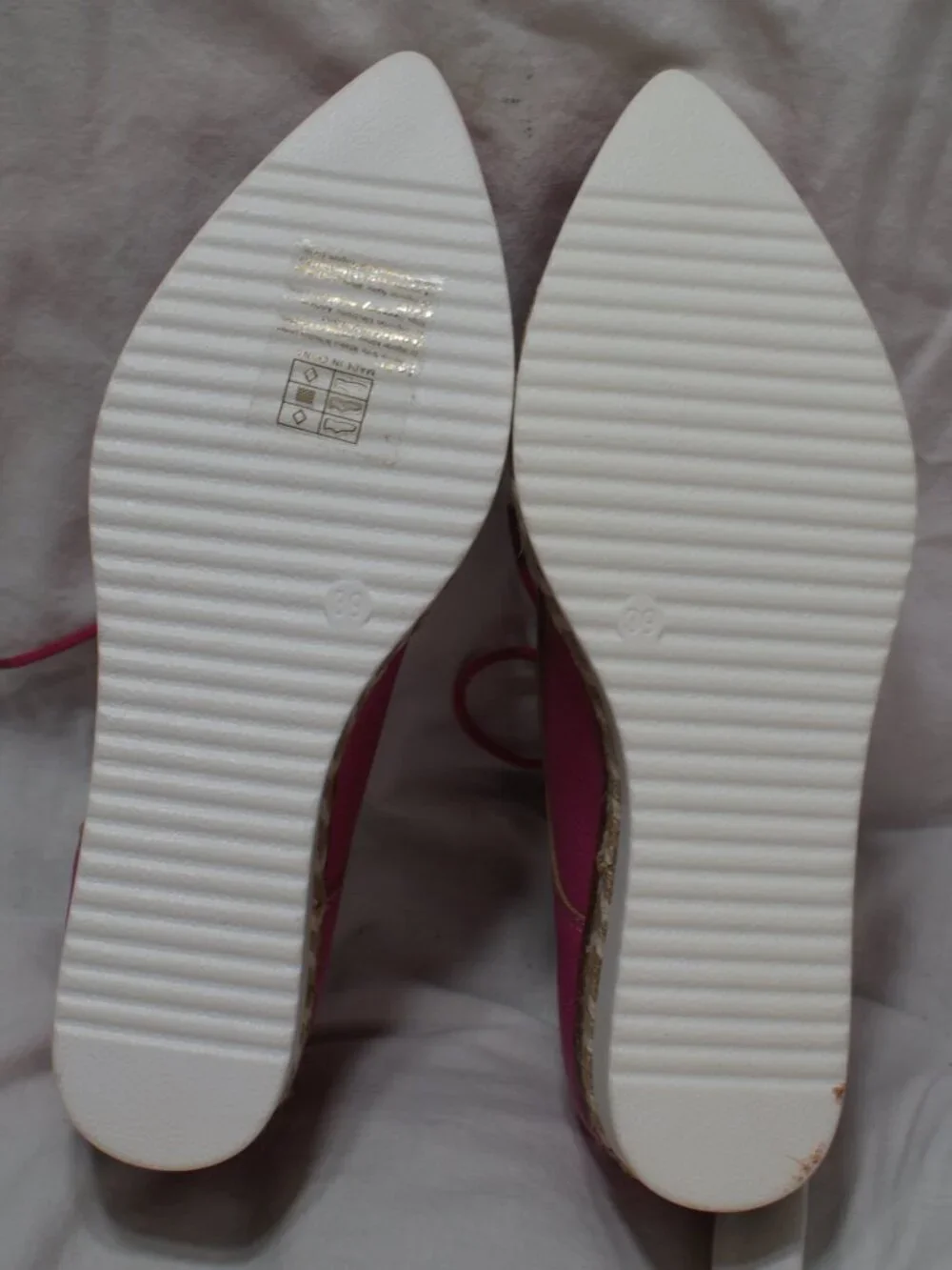 Fuchsia Wedge Oxford / Derby Shoe - Size 8 - BRAND NEW